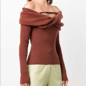 NWOT Jacquemus Ascua Off-Shoulder Sweater